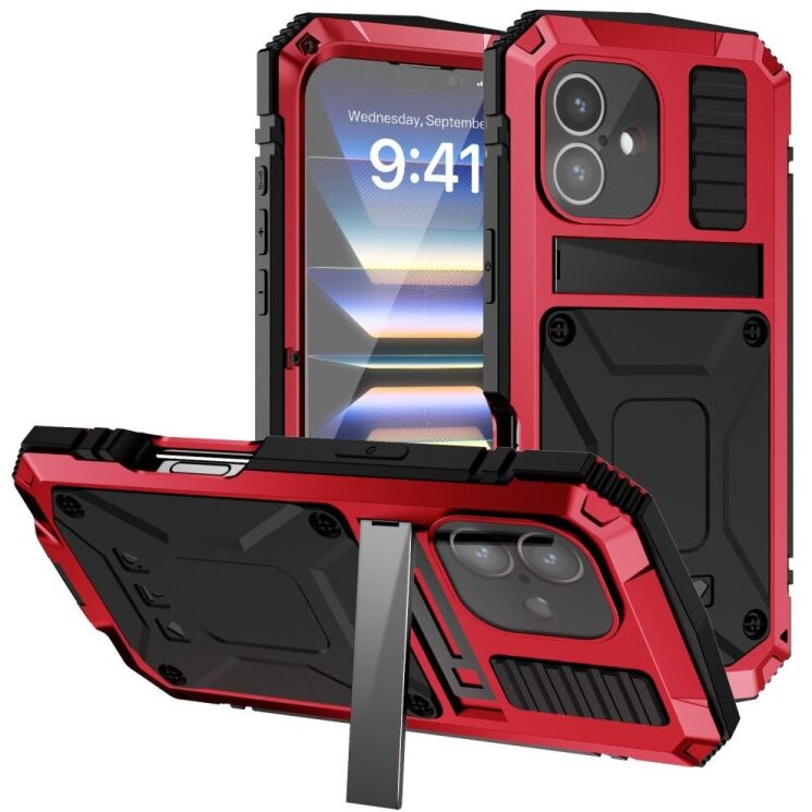 Защитный чехол R-JUST Military для Apple iPhone 16 - Red: фото 1 из 9