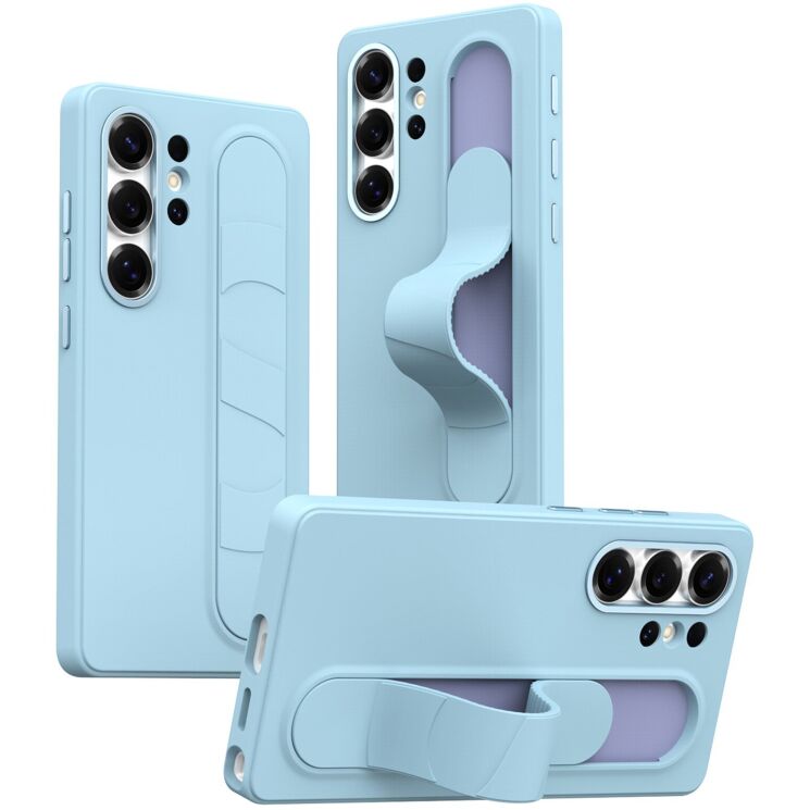 Защитный чехол Reframe Standing Grip для Samsung Galaxy S24 Ultra (S928) - Blue: фото 1 из 13