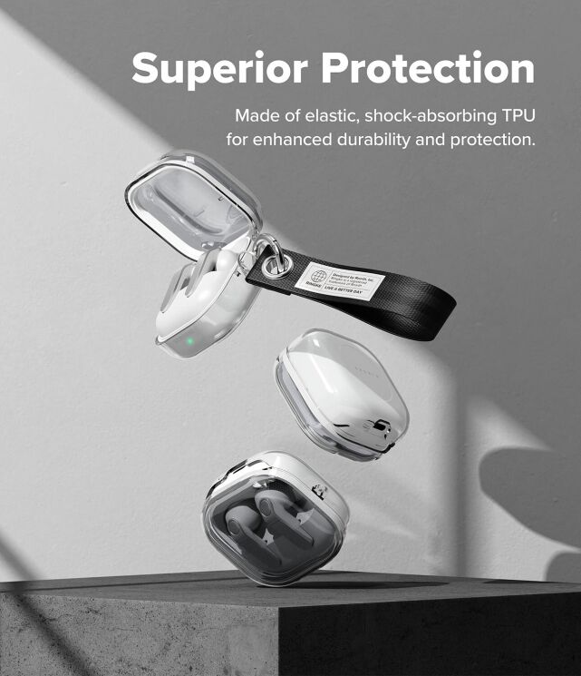 Захисний чохол Ringke Air (FH) для Samsung Galaxy Buds 4 / Buds 4 Pro (8800328818903) - Clear Black (407428B) Захисний чохол Ringke Air (FH) для Samsung Galaxy Buds 4 / Buds 4 Pro (8800328818903) - Clear Black: фото 6 з 14