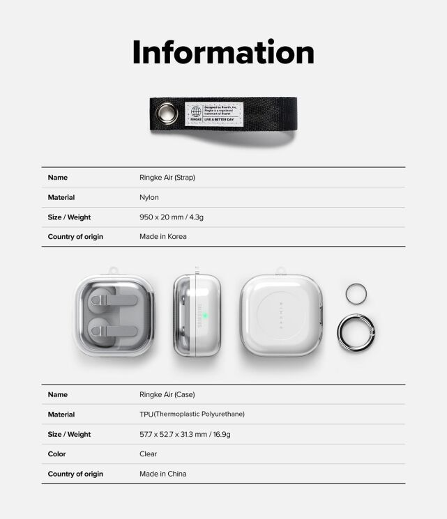 Захисний чохол Ringke Air (FH) для Samsung Galaxy Buds 4 / Buds 4 Pro (8800328818903) - Clear Black (407428B) Захисний чохол Ringke Air (FH) для Samsung Galaxy Buds 4 / Buds 4 Pro (8800328818903) - Clear Black: фото 14 з 14
