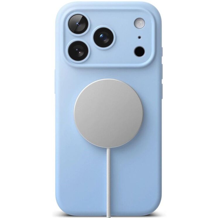 Защитный чехол Ringke Silicone Magnetic для iPhone 18 Pro (8800380463141) - Light Blue: фото 4 из 20