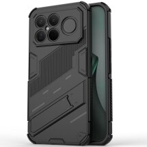 Захисний чохол з підставкою Deexe Bibercas для Xiaomi Poco F8 Ultra - Black: фото 1 з 6