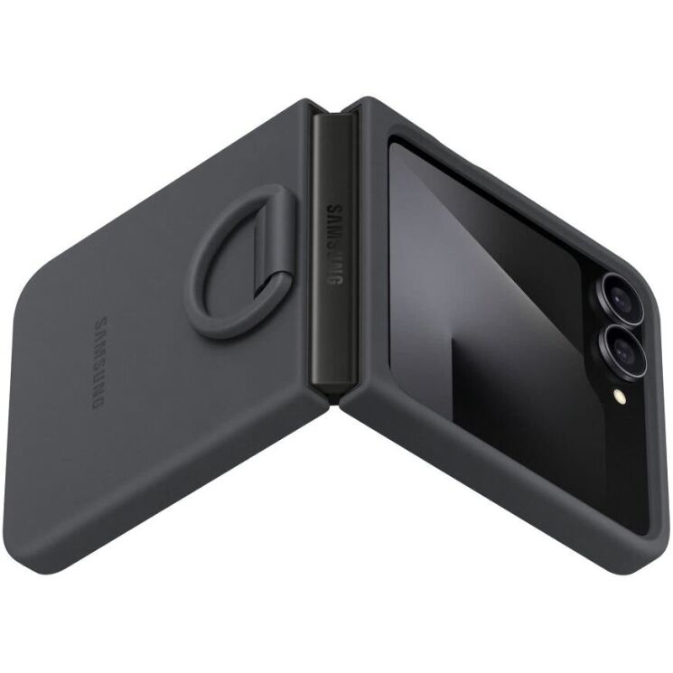 Захисний чохол Silicone Case (FF) для Samsung Galaxy Flip 6 / Flip 7 FE (EF-PF741TBEGUA) - Black: фото 3 з 4