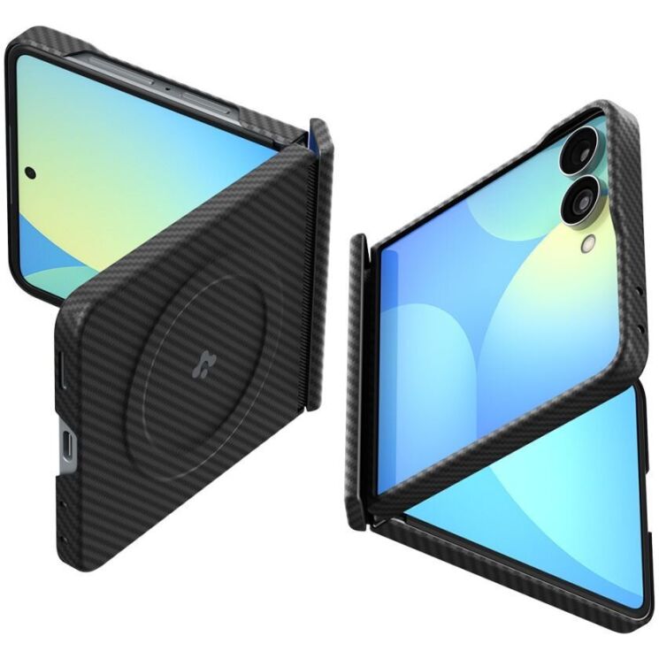 Защитный чехол Spigen AirSkin Aramid (MagFit) для Samsung Galaxy Flip 8 (ACS11513) - Black (423558B) Защитный чехол Spigen AirSkin Aramid (MagFit) для Samsung Galaxy Flip 8 (ACS11513) - Black: фото 2 из 13
