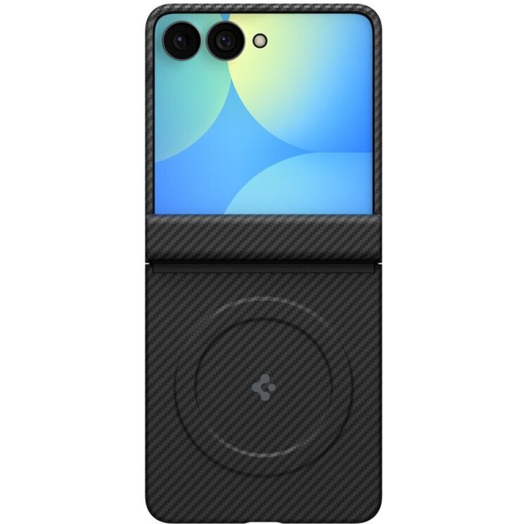 Защитный чехол Spigen AirSkin Aramid (MagFit) для Samsung Galaxy Flip 8 (ACS11513) - Black (423558B) Защитный чехол Spigen AirSkin Aramid (MagFit) для Samsung Galaxy Flip 8 (ACS11513) - Black: фото 3 из 13