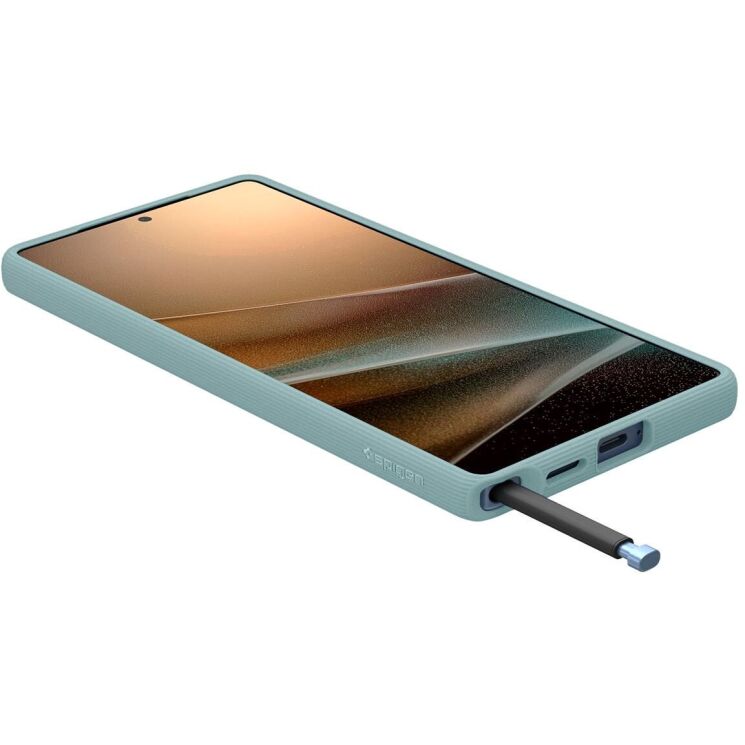 Защитный чехол Spigen (SGP) Caseology Parallax (MagFit) by Spigen для Samsung Galaxy S25 Ultra (S938) ACS09053 - Sage Green: фото 10 из 16