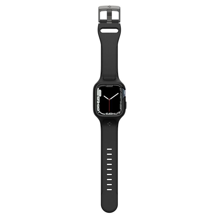 Защитный чехол Spigen (SGP) Liquid Air Pro Case для Apple Watch 45 mm (7 / 8 / 9 Series) - Black: фото 11 из 12
