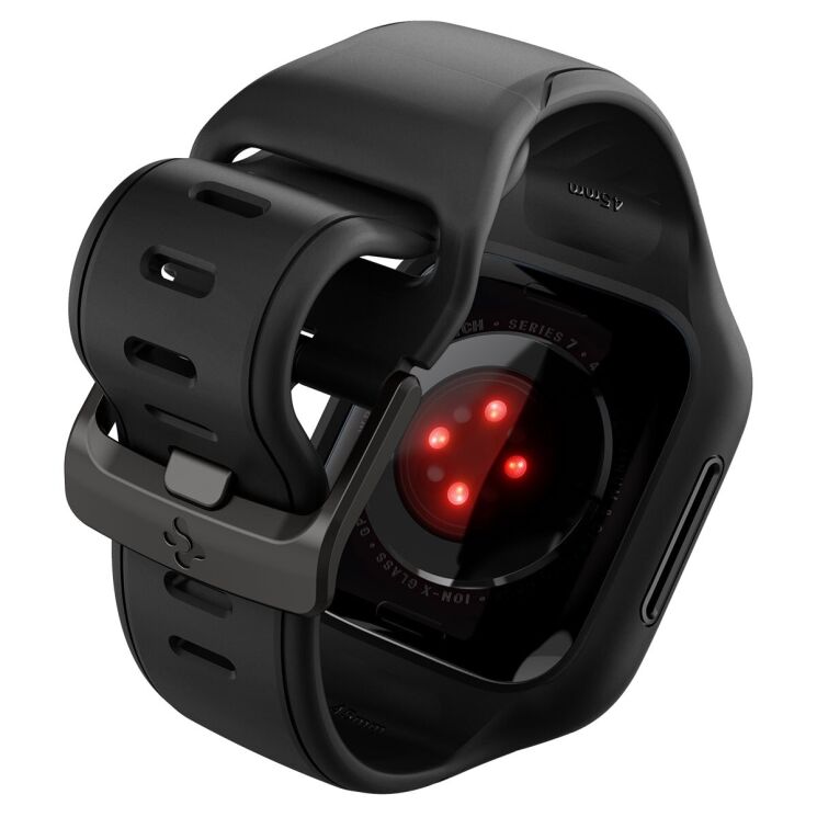 Защитный чехол Spigen (SGP) Liquid Air Pro Case для Apple Watch 45 mm (7 / 8 / 9 Series) - Black: фото 6 из 12