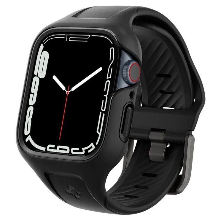 Защитный чехол Spigen (SGP) Liquid Air Pro Case для Apple Watch 45 mm (7 / 8 / 9 Series) - Black: фото 1 из 12