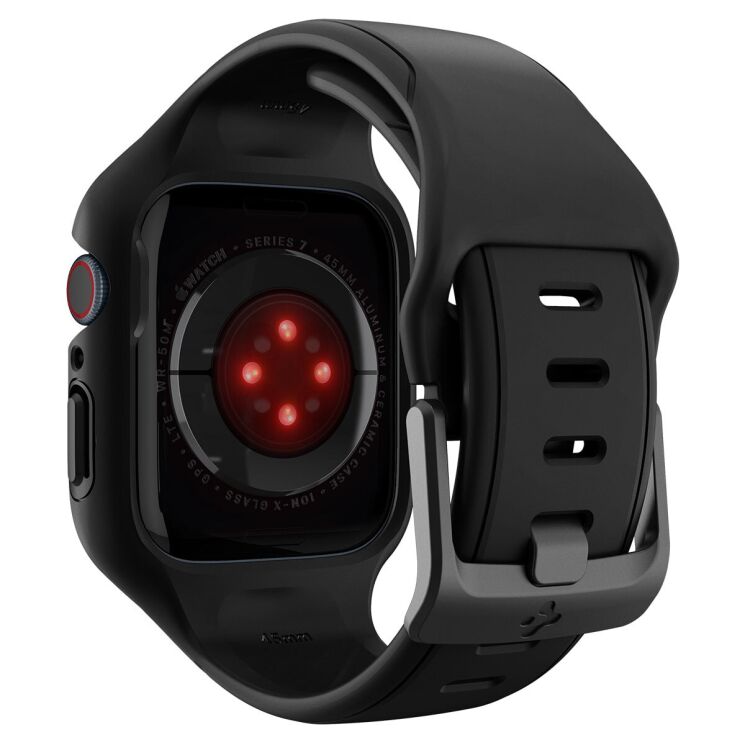 Защитный чехол Spigen (SGP) Liquid Air Pro Case для Apple Watch 45 mm (7 / 8 / 9 Series) - Black: фото 3 из 12