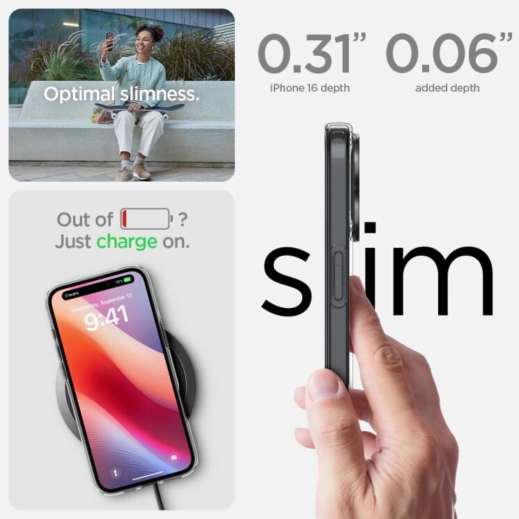 Защитный чехол Spigen (SGP) Liquid Crystal для Apple iPhone 16 - Crystal Clear: фото 10 из 13