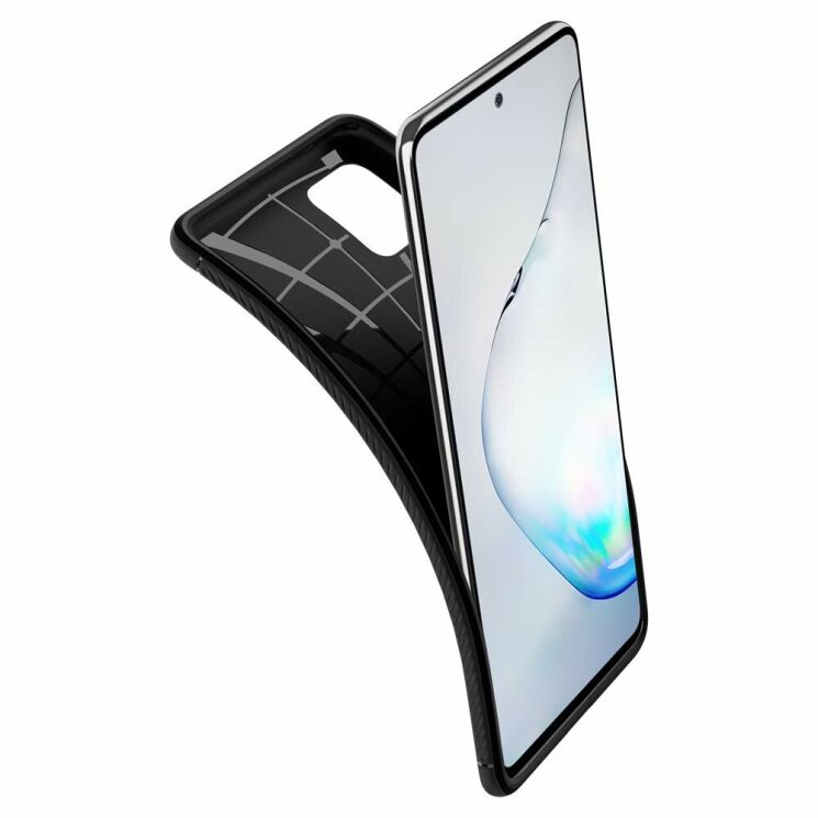 Защитный чехол Spigen (SGP) Rugged Armor для Samsung Galaxy Note 10 Lite (N770) - Matte Black: фото 2 из 8
