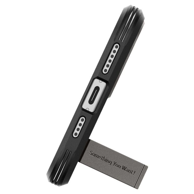 Защитный чехол Spigen (SGP) Tough Armor (MagFit) для Apple iPhone 15 - Gunmetal: фото 5 из 19