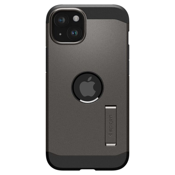 Защитный чехол Spigen (SGP) Tough Armor (MagFit) для Apple iPhone 15 - Gunmetal: фото 2 из 19