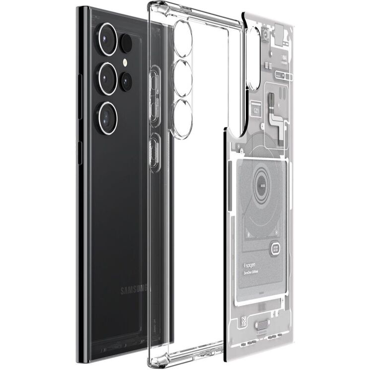 Защитный чехол Spigen (SGP) Ultra Hybrid Zero One для Samsung Galaxy S24 Ultra (S928) - White: фото 6 из 17