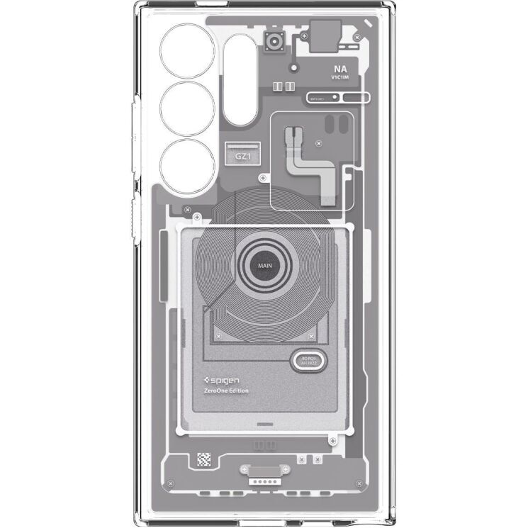 Защитный чехол Spigen (SGP) Ultra Hybrid Zero One для Samsung Galaxy S24 Ultra (S928) - White: фото 7 из 17