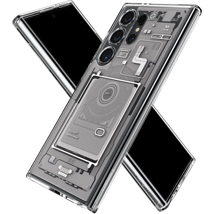 Защитный чехол Spigen (SGP) Ultra Hybrid Zero One для Samsung Galaxy S24 Ultra (S928) - White: фото 2 из 17