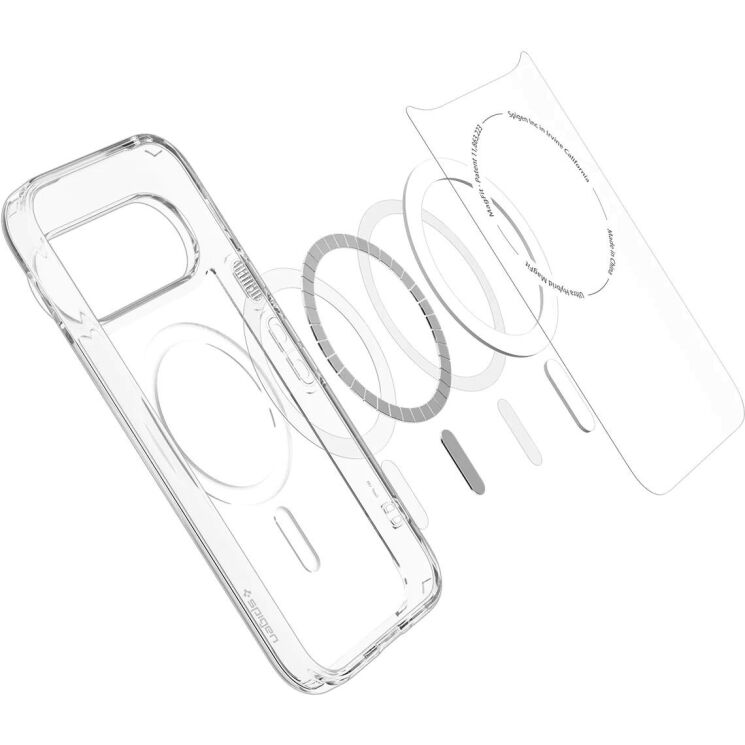 Защитный чехол Spigen Ultra Hybrid MagSafe Compatible для Google Pixel 11 Pro XL (ACS11451) - Clear/White: фото 2 из 12