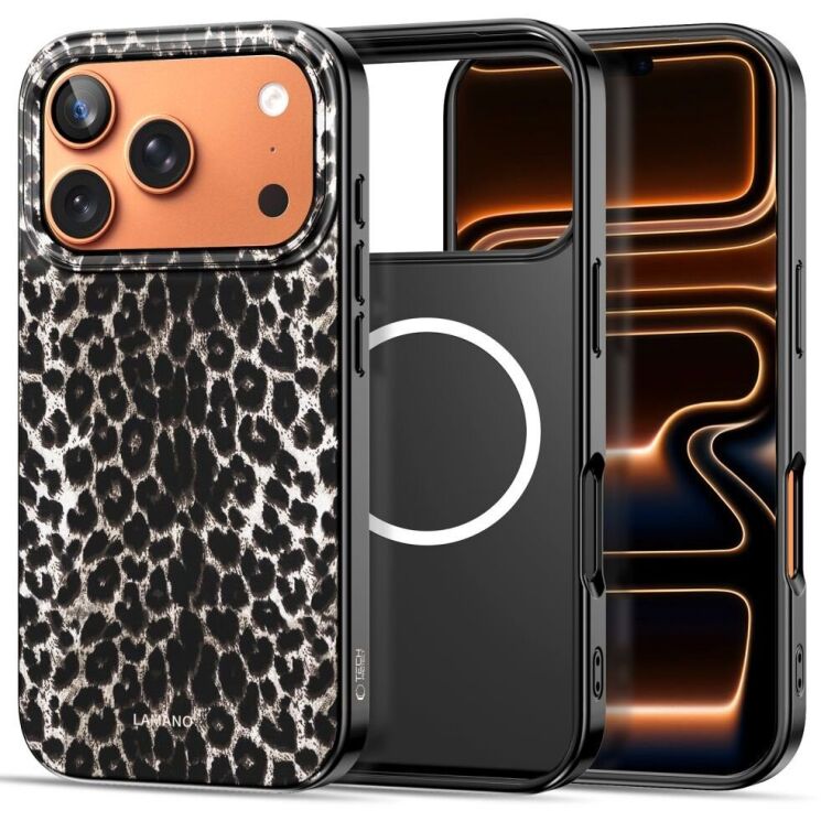Защитный чехол Tech-Protect Lamano MagSafe для iPhone 17 Pro Max - Leopard: фото 3 из 8