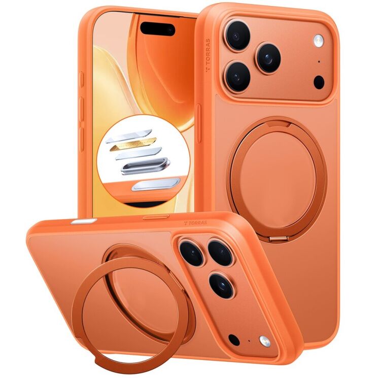 Захисний чохол TORRAS Ostand Pro MagSafe для Apple iPhone 17 Pro - Orange: фото 1 з 8