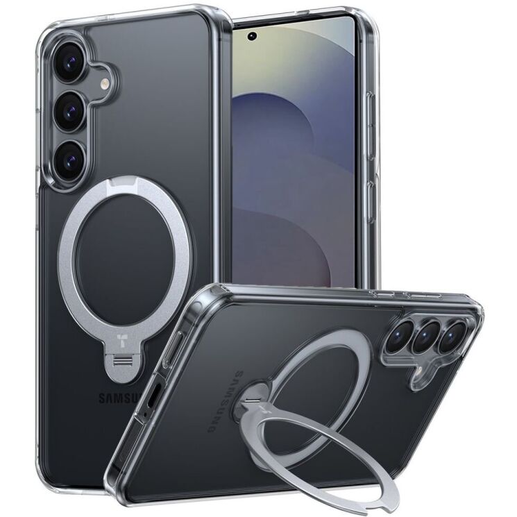 Защитный чехол TORRAS Ostand Spin MagSafe для Samsung Galaxy S25 (S931) - Transparent: фото 1 из 9