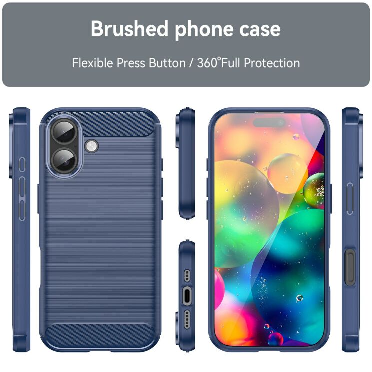 Защитный чехол UniCase Carbon для Apple iPhone 17 - Black: фото 8 из 8