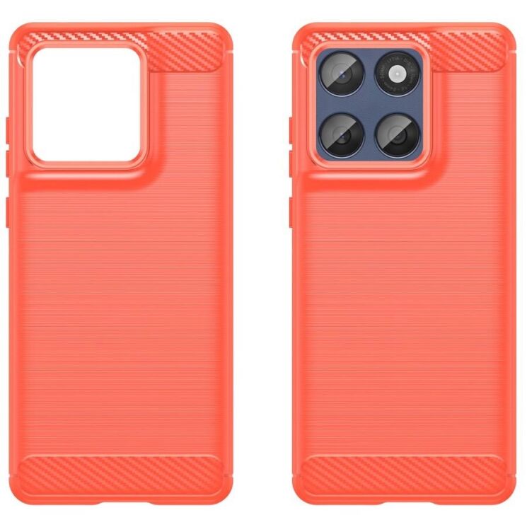 Защитный чехол UniCase Carbon для Motorola Edge 60 / Edge 60 Fusion - Red: фото 2 из 12