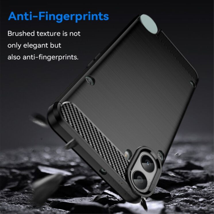 Защитный чехол UniCase Carbon для Nothing CMF Phone 1 - Red: фото 4 из 9