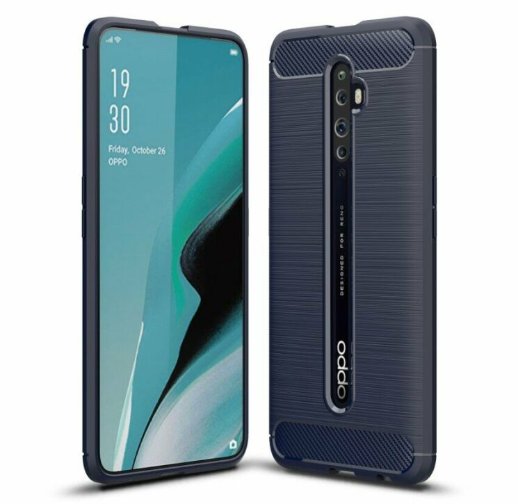 Защитный чехол UniCase Carbon для OPPO Reno 2Z - Blue: фото 1 из 9