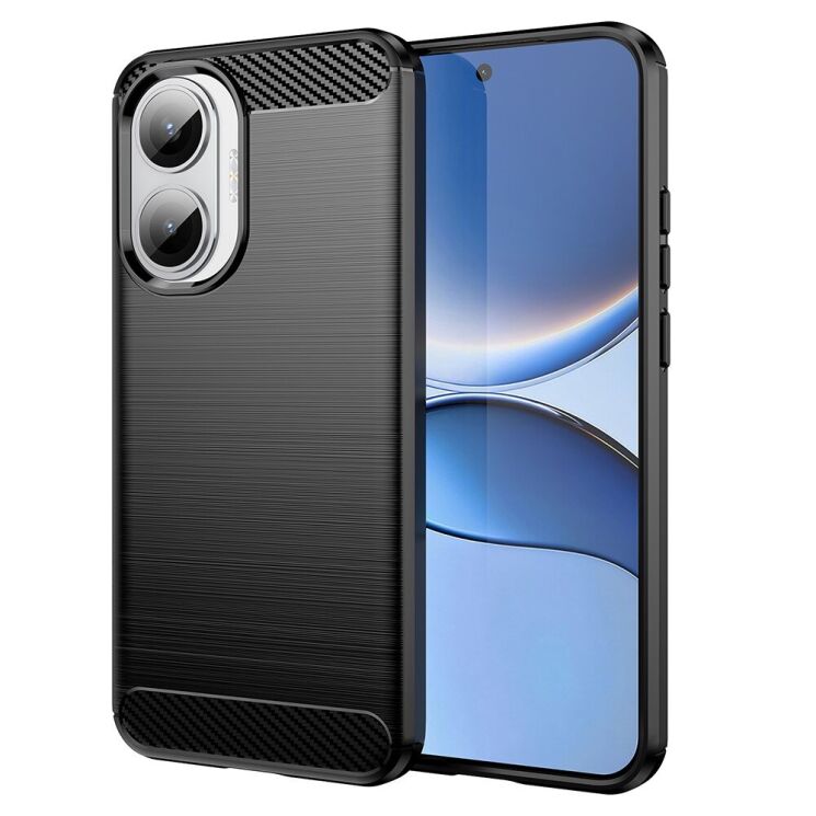 Захисний чохол UniCase Carbon для Xiaomi Poco F7 - Black: фото 1 з 8