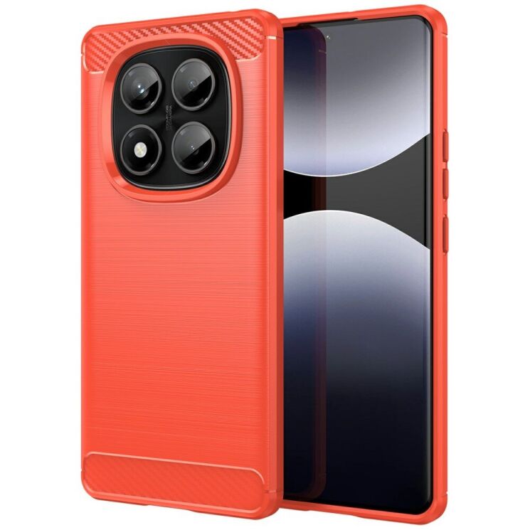 Защитный чехол UniCase Carbon для Xiaomi Redmi Note 14 Pro - Red: фото 1 из 8