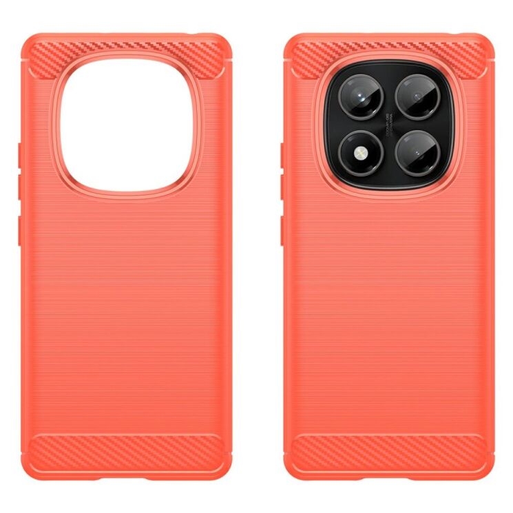 Защитный чехол UniCase Carbon для Xiaomi Redmi Note 14 Pro - Red: фото 2 из 8