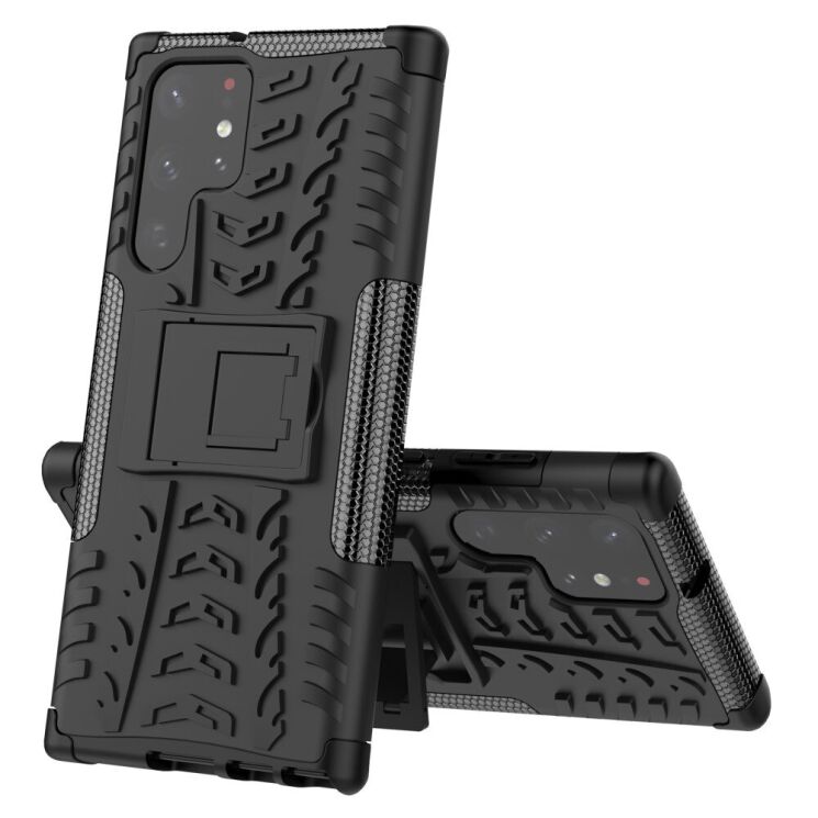 Защитный чехол UniCase Hybrid X для Samsung Galaxy S22 Ultra - Black: фото 8 из 17