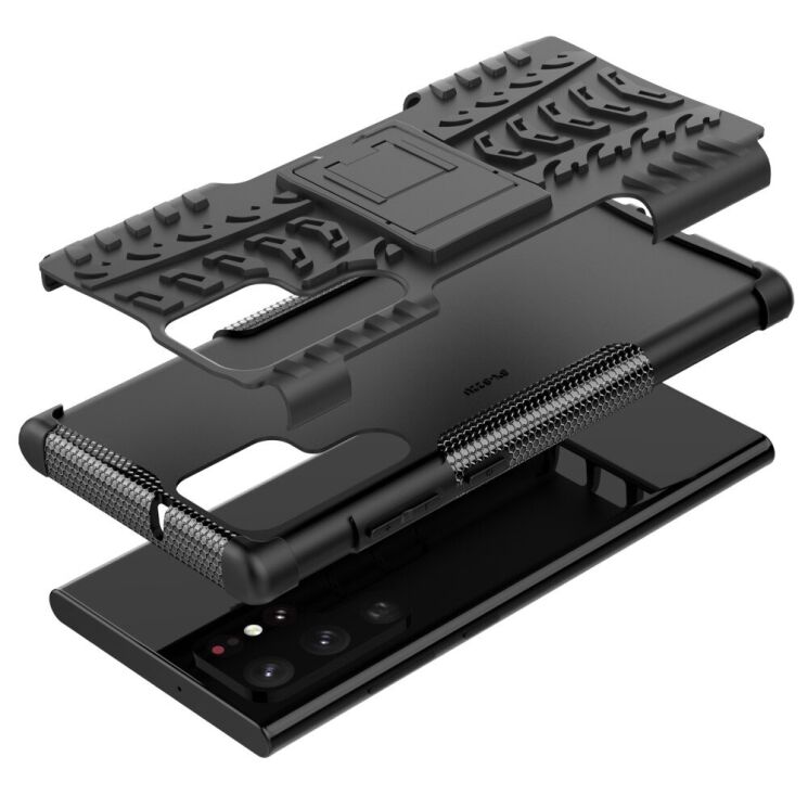 Защитный чехол UniCase Hybrid X для Samsung Galaxy S22 Ultra - Black: фото 7 из 17
