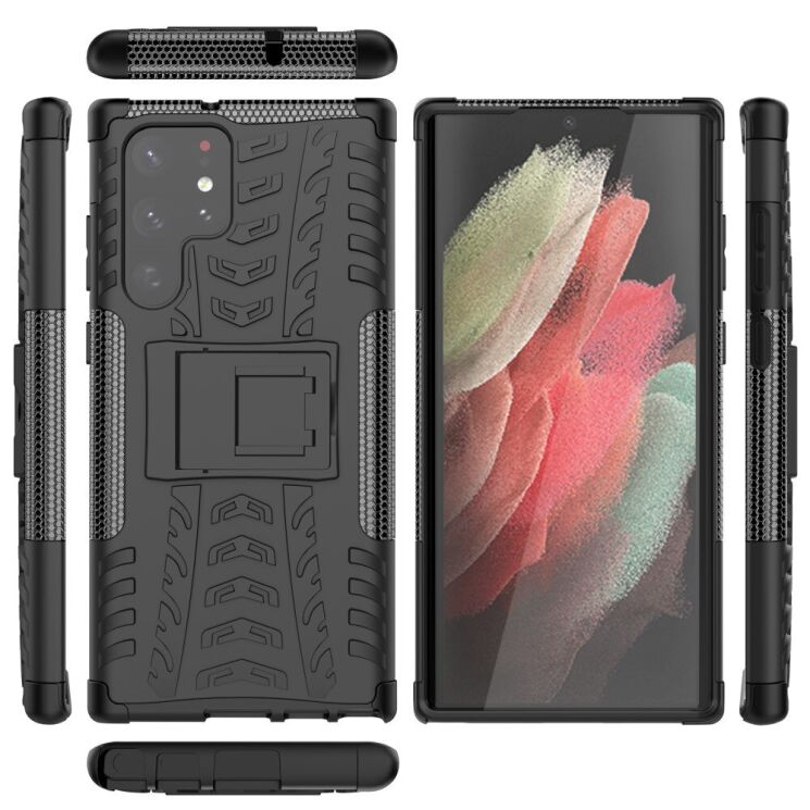 Защитный чехол UniCase Hybrid X для Samsung Galaxy S22 Ultra - Black: фото 9 из 17
