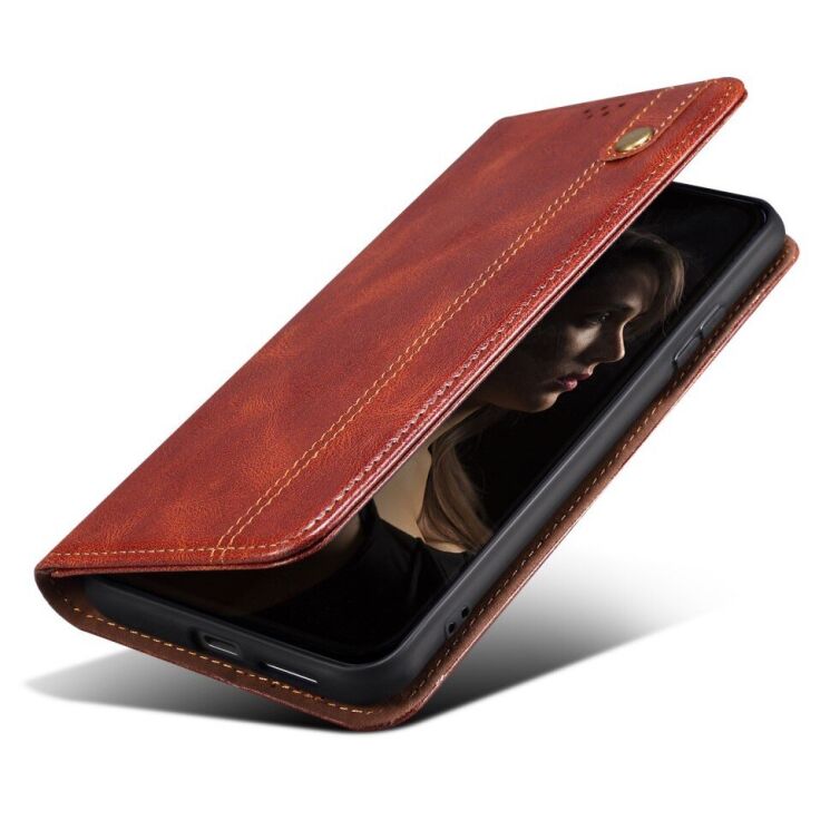 Чехол-книжка с кармашками UniCase Leather Wallet для Huawei Nova 9 SE - Brown: фото 4 из 10