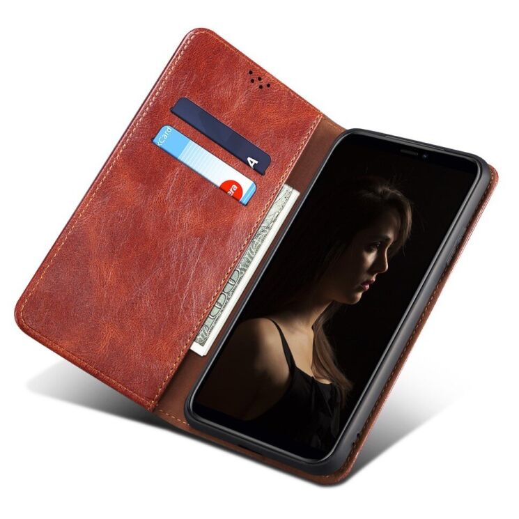 Чехол-книжка с кармашками UniCase Leather Wallet для Huawei Nova 9 SE - Brown: фото 5 из 10