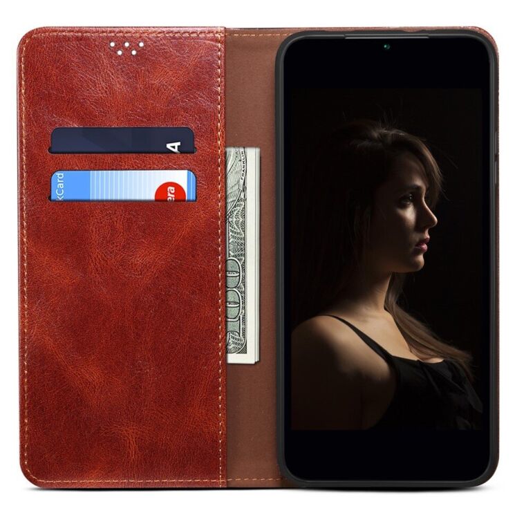 Чехол-книжка с кармашками UniCase Leather Wallet для Huawei Nova 9 SE - Brown: фото 6 из 10