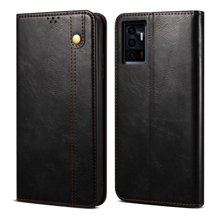 Защитный чехол UniCase Leather Wallet для VIVO V23e - Black: фото 1 из 6