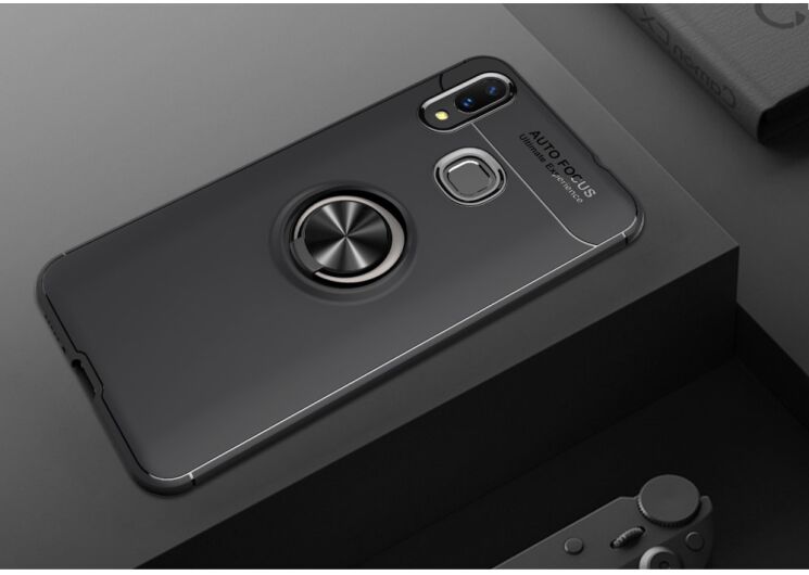 Защитный чехол UniCase Magnetic Ring для Xiaomi Mi Max 3 - Black: фото 4 из 10