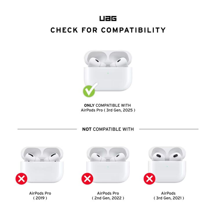 Защитный чехол URBAN ARMOR GEAR Monarch MagStand для AirPods Pro 3 (104131114034) - Black / Silver (390180BS) Защитный чехол URBAN ARMOR GEAR Monarch MagStand для AirPods Pro 3 (104131114034) - Black / Silver: фото 8 из 13