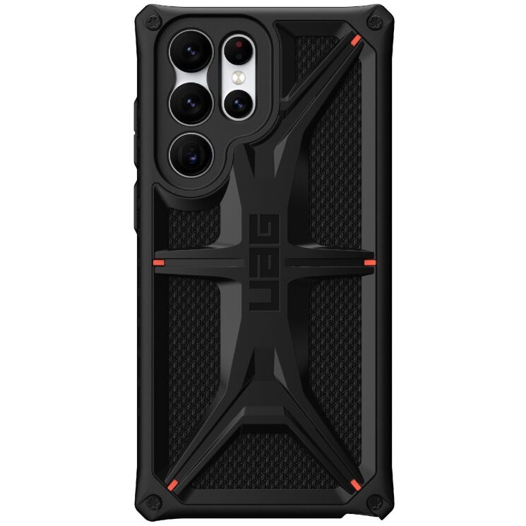 Защитный чехол URBAN ARMOR GEAR (UAG) Monarch Kevlar Series для Samsung Galaxy S22 Ultra (S908) - Kevlar Black: фото 1 из 10