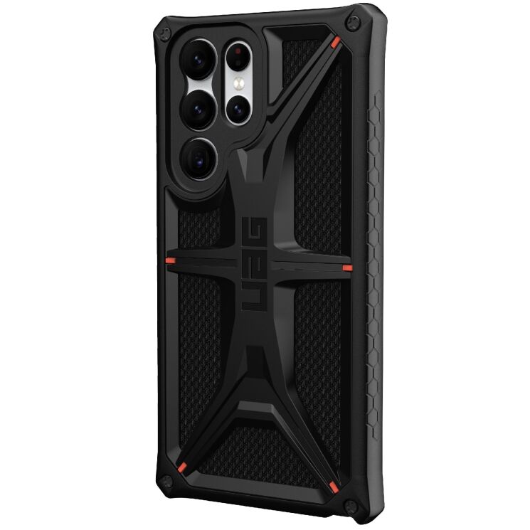 Защитный чехол URBAN ARMOR GEAR (UAG) Monarch Kevlar Series для Samsung Galaxy S22 Ultra (S908) - Kevlar Black: фото 2 из 10