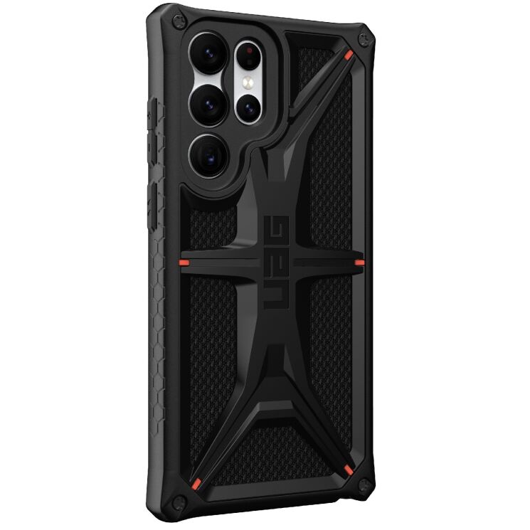 Защитный чехол URBAN ARMOR GEAR (UAG) Monarch Kevlar Series для Samsung Galaxy S22 Ultra (S908) - Kevlar Black: фото 3 из 10