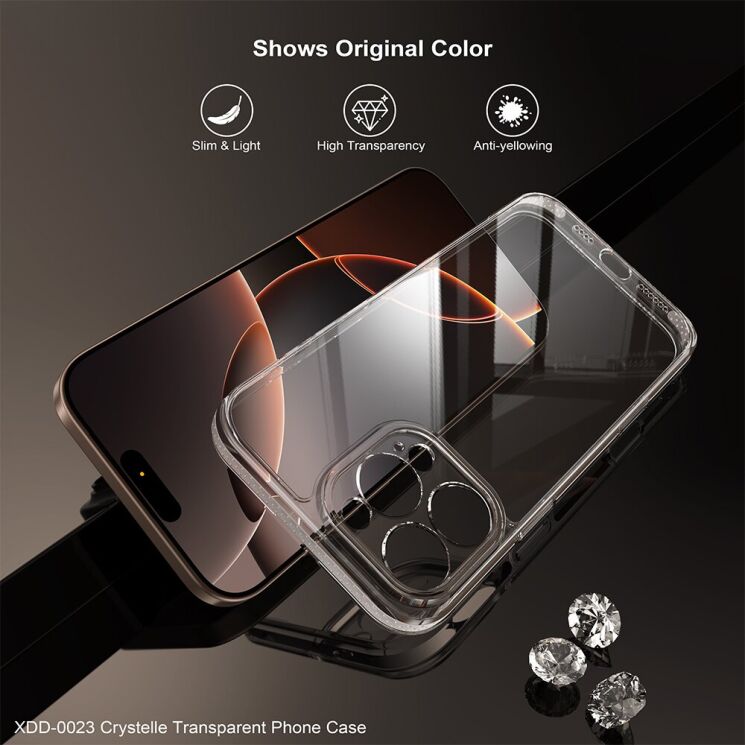 Защитный чехол XUNDD Protective Case для Apple iPhone 16 Pro Max - Transparent: фото 3 из 8