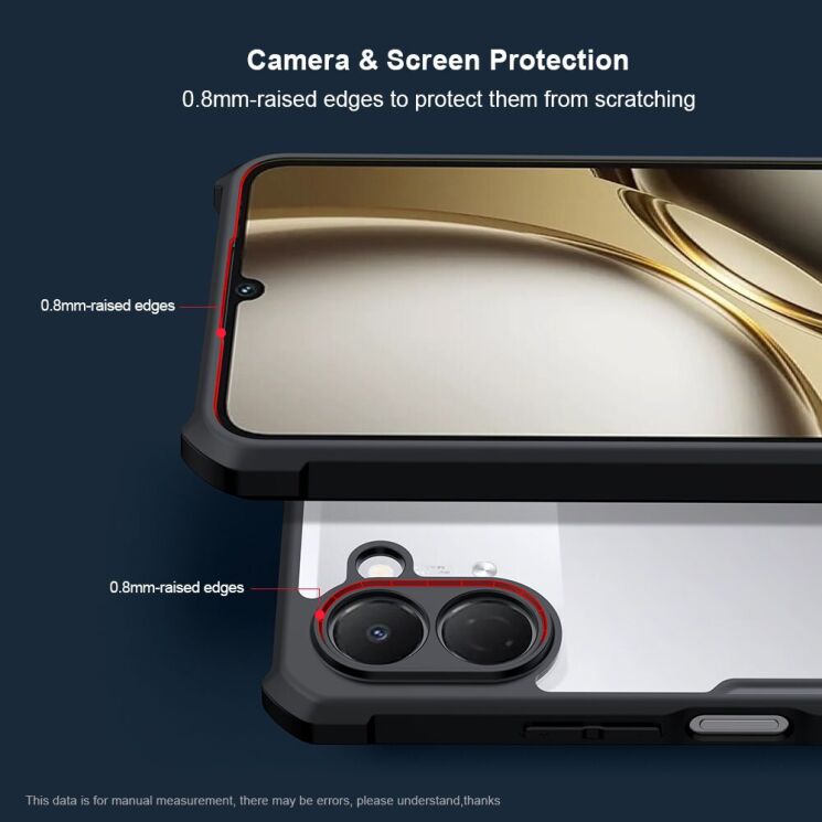 Защитный чехол XUNDD Rugged Case для TECNO Spark Go 3 - Black: фото 6 из 8