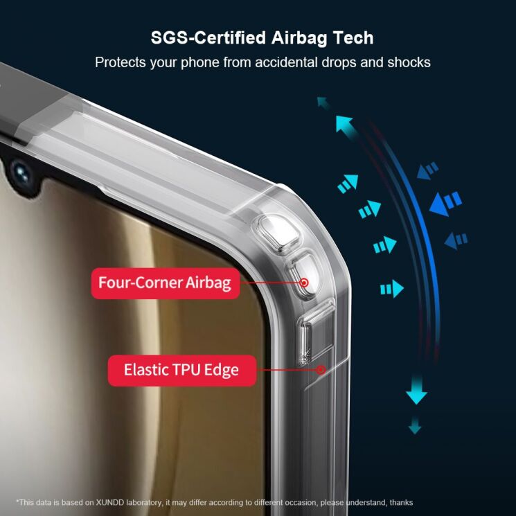 Защитный чехол XUNDD Rugged Case для TECNO Spark Go 3 - Black: фото 7 из 8