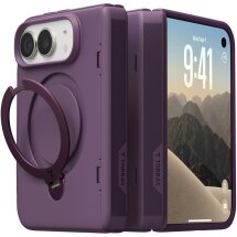 Защитный комплект TORRAS Ostand Q3 Spin Series with MagSafe (FF) для Apple iPhone Duo - Purple: фото 1 из 6