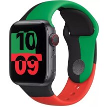 Оригінальний ремінець Sport Band для Apple Watch 42 (Series 10/11) / 41 / 40 / SE 40 / 38 (MJ4V3) - Black Unity: фото 1 з 3