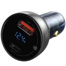 Автомобільний зарядний пристрій BASEUS Dual Quick Charger (65W) CCKX-C0A - Silver: фото 1 з 17